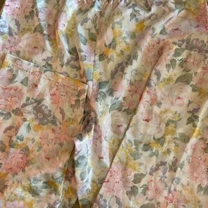 Robert Louis Floral vintage Silk-Blend Intimates pants pastel large